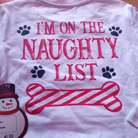 NFS.        kids, boys,  girls unisex XMAS  shirt, mug shot, naughty list. SZ 4 - Picture 6 of 6